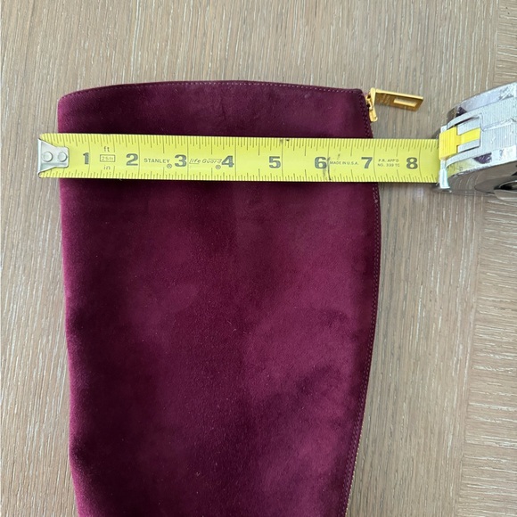 Prada Tall Suede Boot Wine Sz 37 - Picture 12 of 14